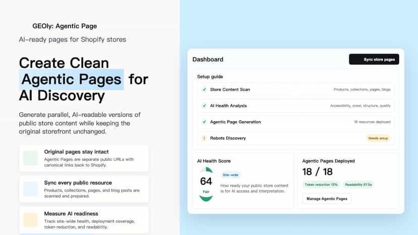 create agentic page