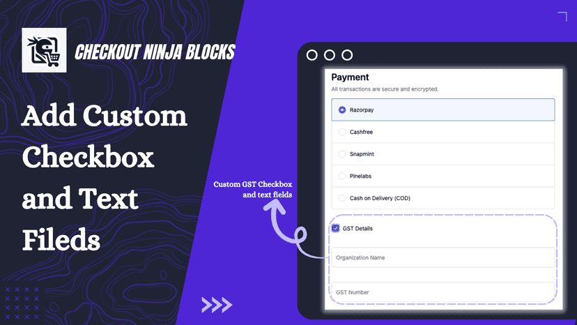 Add Custom checkout checkbox and textbox