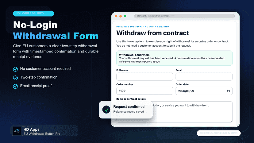 No-login EU withdrawal form feature image