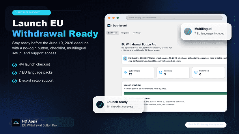EU withdrawal dashboard launch checklist