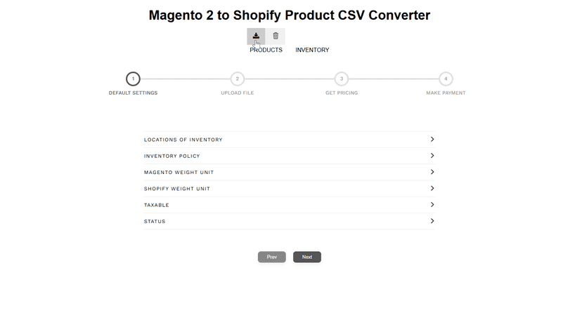 Download Shopify CSV
