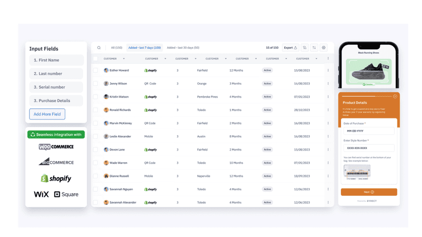 Manage Products, Customizable forms, Seamless Integration