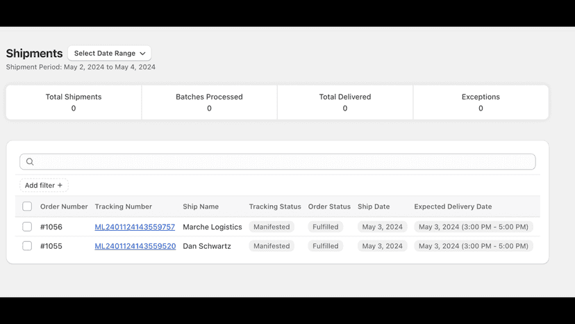 Shipment Tracking