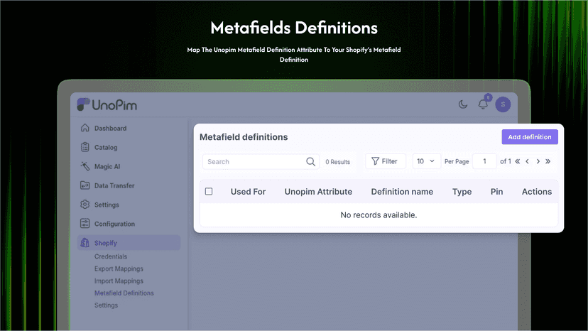 Metafields defination
