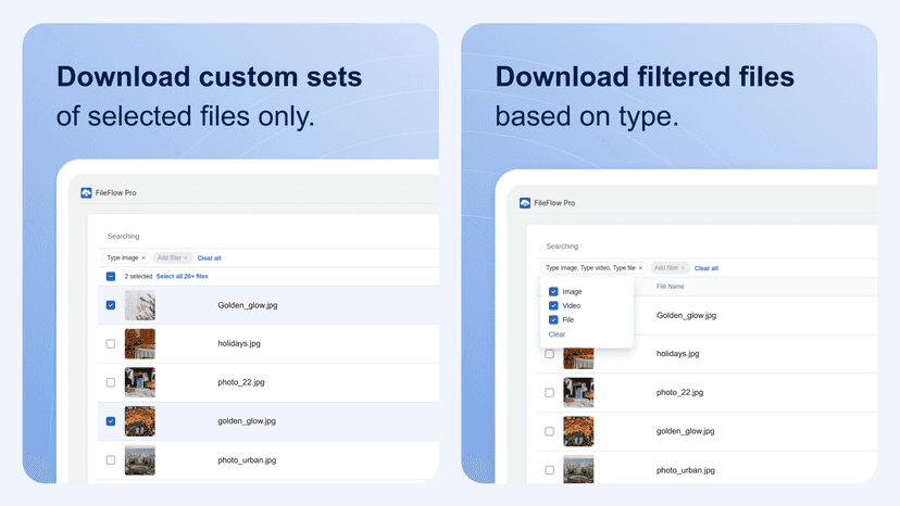 Filter files