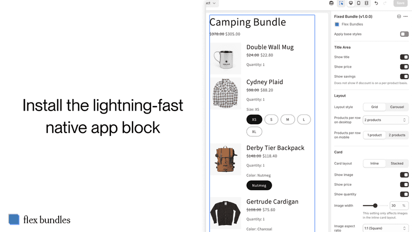Install the ightning-fast native app block