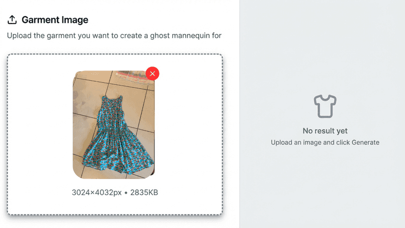 Upload one product image to generate a full set of visuals