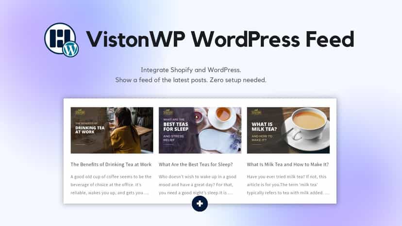 A website section with a feed blog articles