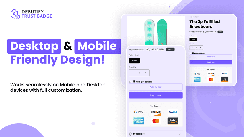 Showcase Desktop and Mobile Friendly Design
