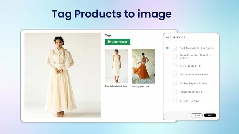 tag products on insta