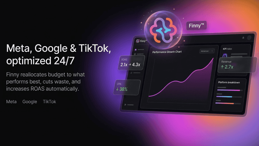 Optimads dashboard optimizing Meta, Google and TikTok ads
