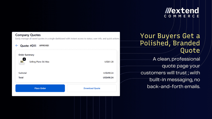 Build and send professional quotes in minutes