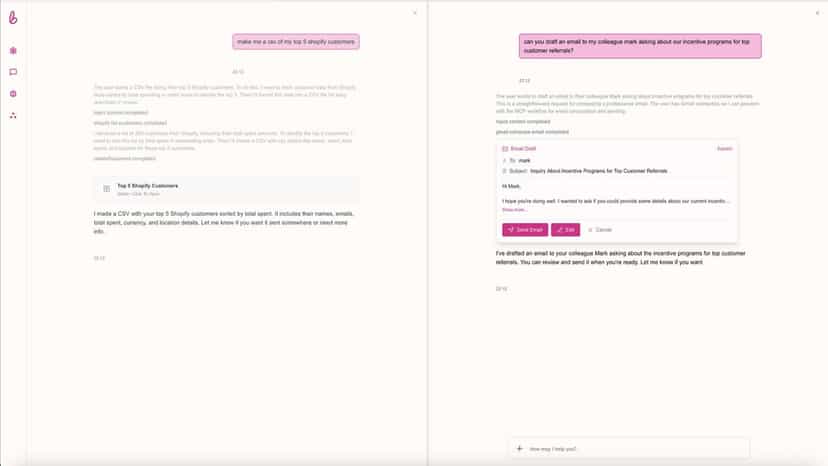 split screen interface