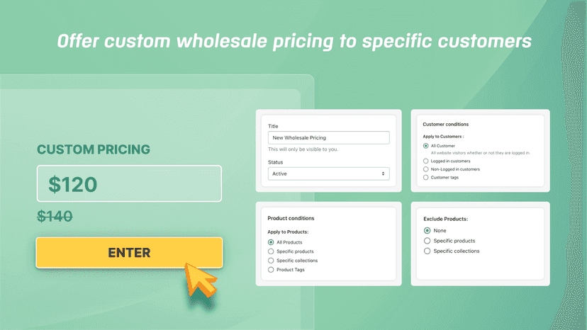Offer custom pricing