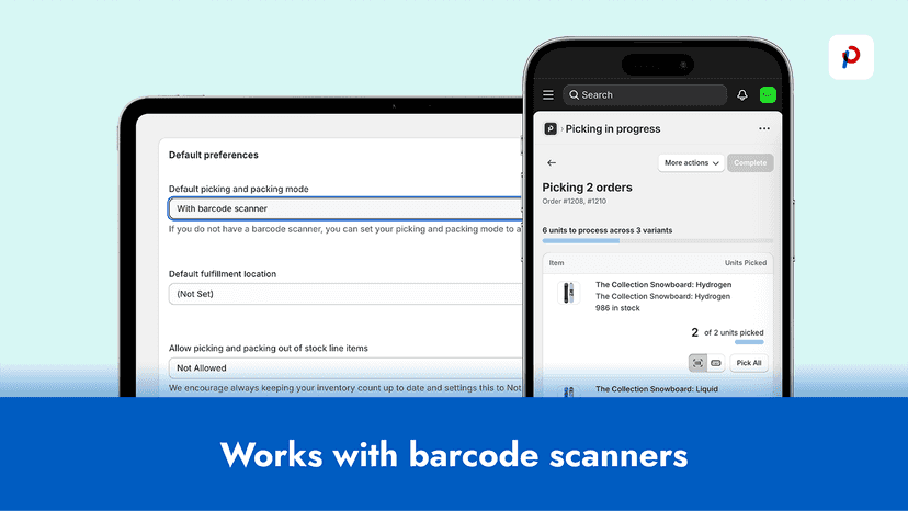 Works with barcode scanners