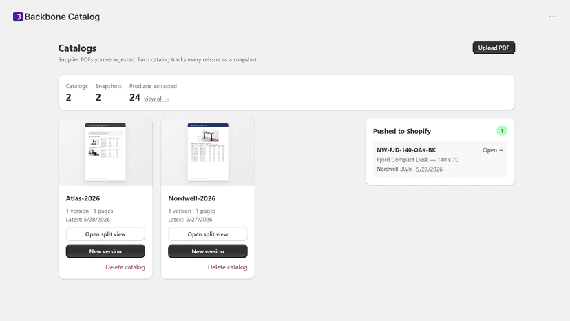 Turn supplier PDF price lists into products in minutes