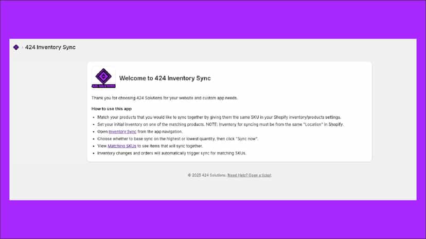 Home Screen with instructions