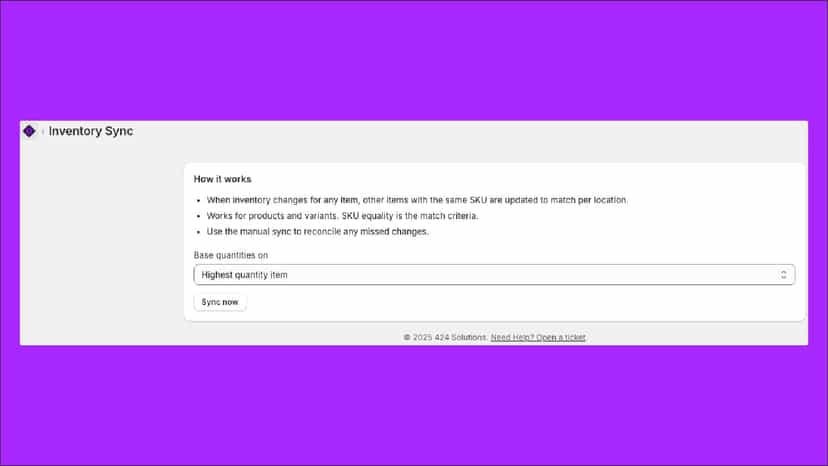 Sync Options
