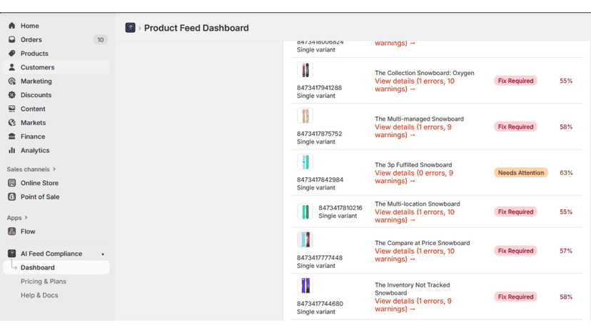 App Dashboard