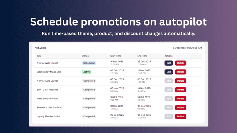 Schedule promotions on autopilot