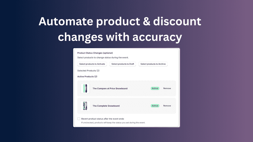 Automate product & discount changes with accuracy