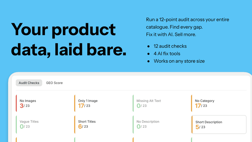 Your product data, laid bare