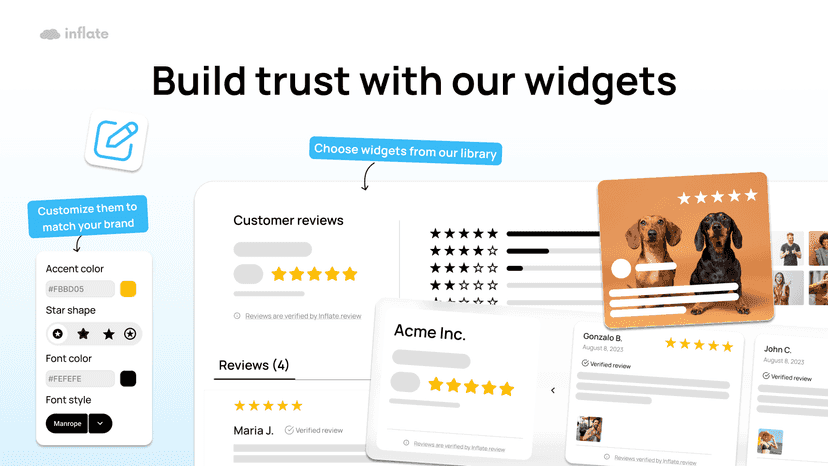 Build trust with our widgets