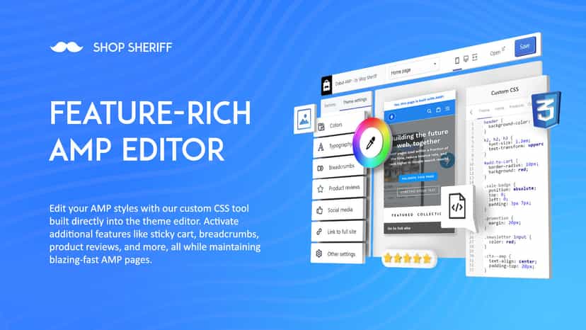 AMP and PWA - Shop Sheriff Customize Amped Mobile for SEO & PWA