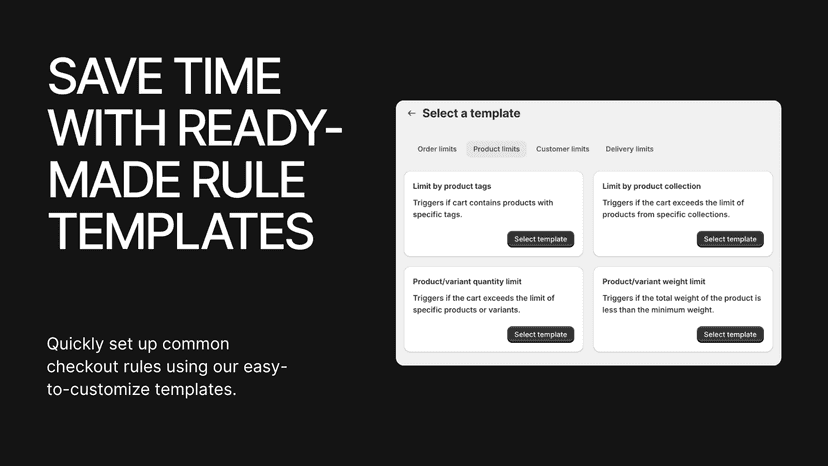 Save time with ready-made rule templates
