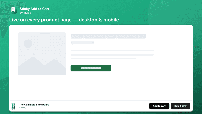 Live on every product page