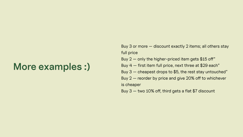 More examples