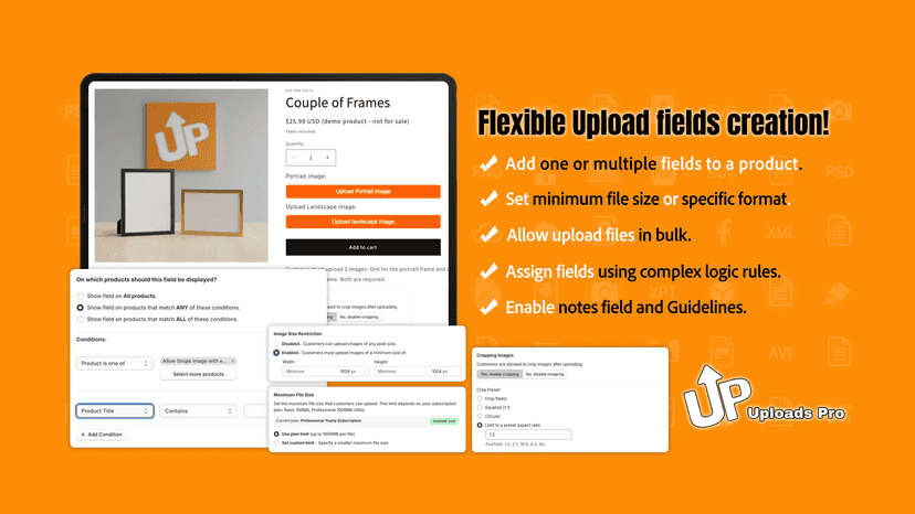 Flexible upload fields creation.