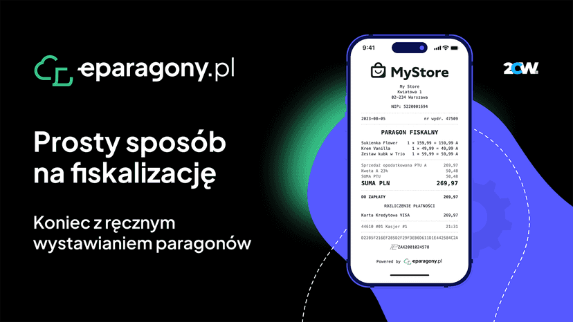 podgląd wydruku paragonu fiskalnego
