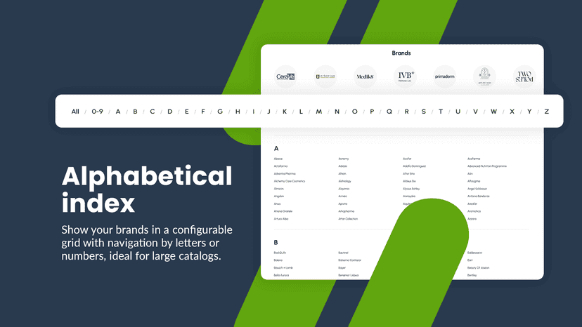 Alphabetical index