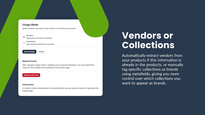 Vendors or collections