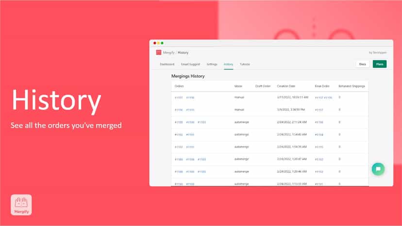 Mergify History Page