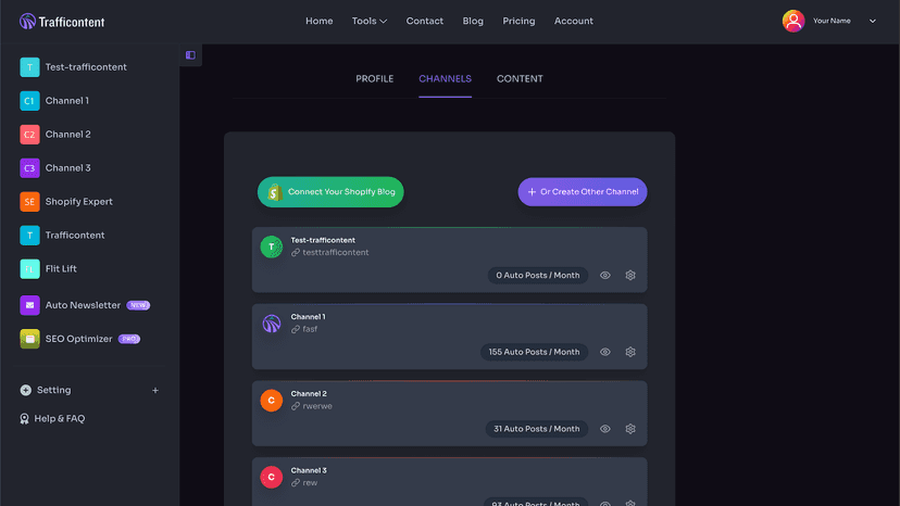 Mange multiple stores content on one page