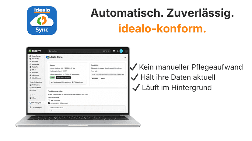 Automatisch, zuverlässig, idealo konform.