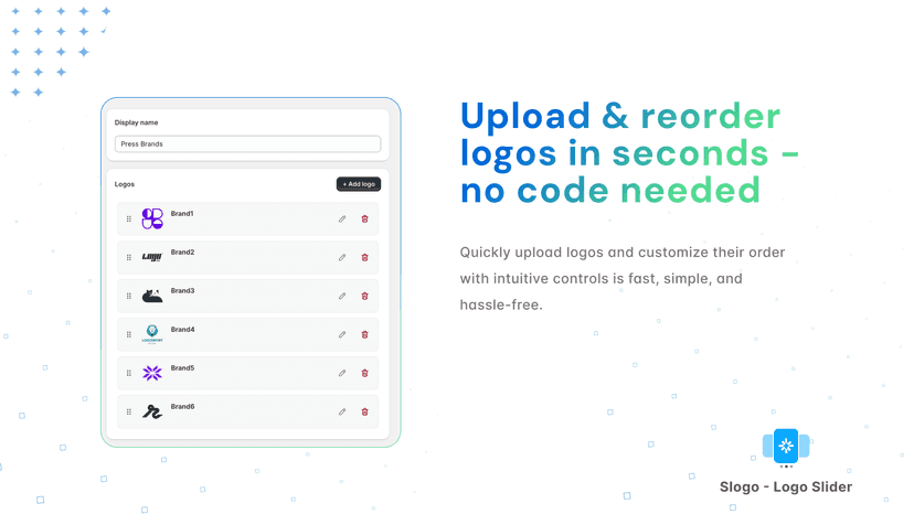 Upload and reorder