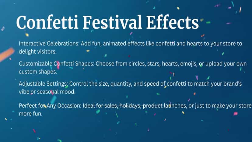 Confetti festival effects banner