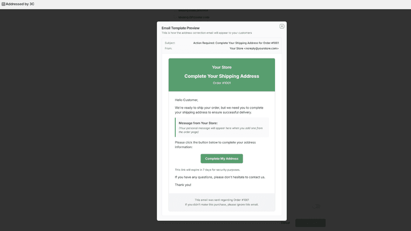 Custom Email Setup Preview