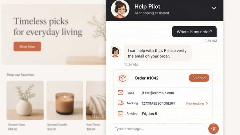 Secure order lookup after the customer verifies their email