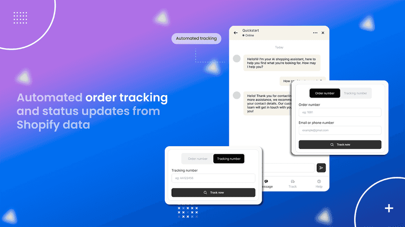 Automated order tracking and status updates from Shopify data