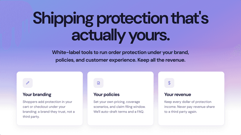 Shipping protection that's yours