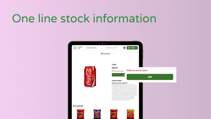 One line stock information