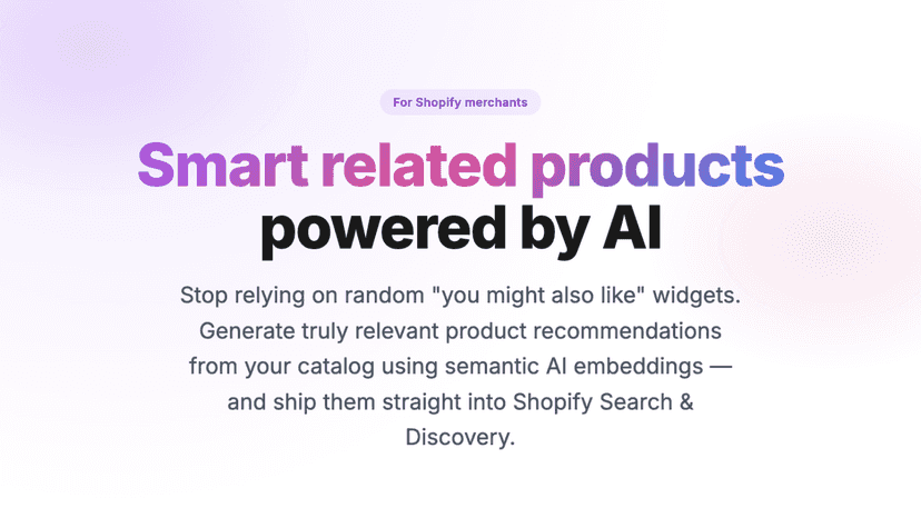 Smart Related products powered by AI