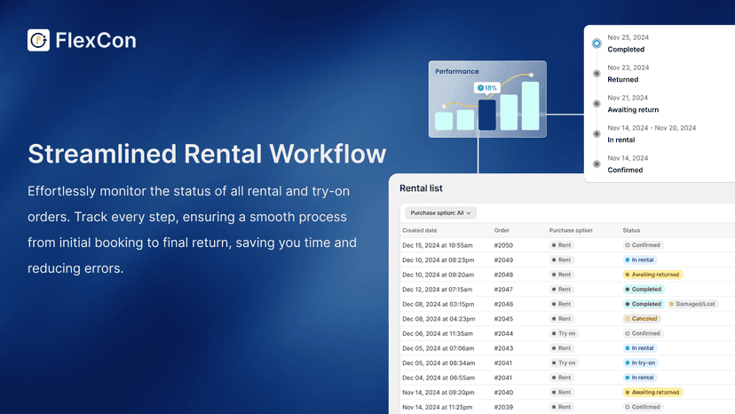 Track and manage your rental products to prevent double bookings