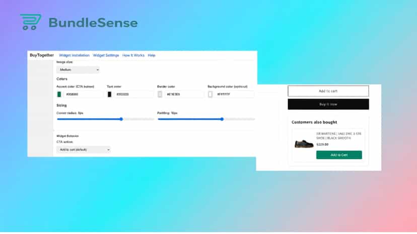 BundleSense widget