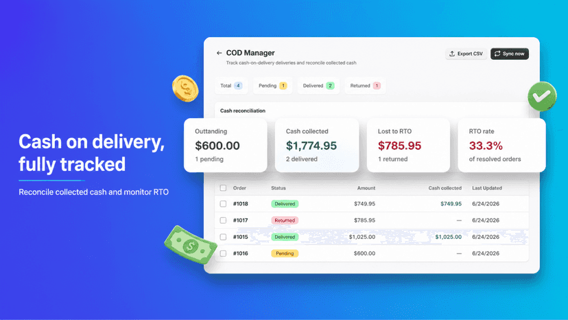 Accountly COD manager with cash reconciliation and RTO tracking
