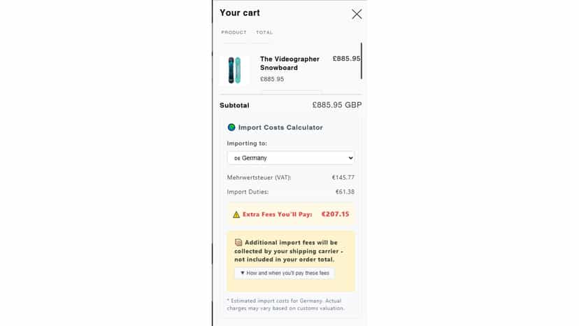Mobile Cart Integration Image Tax & Duty King